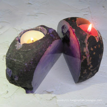 Hot Sale natural stone Druzy Agate Candle Holder for Wedding Home Decor